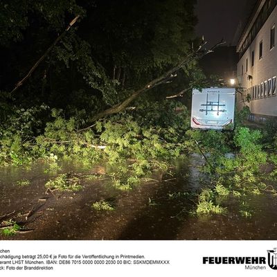 FW-M: Unwetter über München - Bilanz der Feuerwehr (Stadtgebiet)