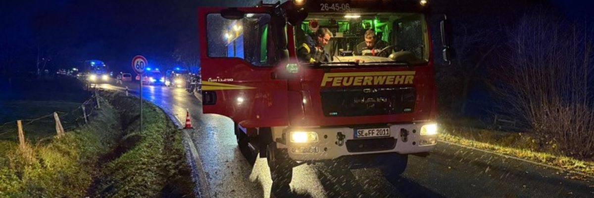 FW-SE: Schwerer Verkehrsunfall eines Löschfahrzeuges