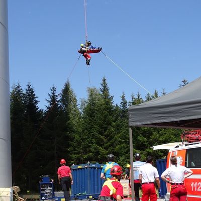 KFV-CW: Medizinischer Notfall in 170 Metern Höhe / Rettung an Windkraftanlage