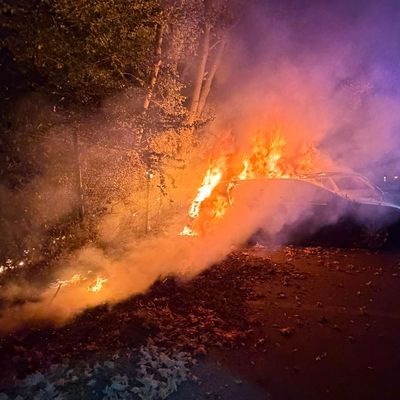 FW-EN: PKW-Brand greift auf Waldfläche über