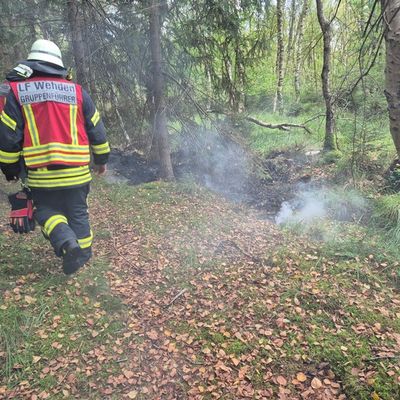FFW Schiffdorf: Aufwendige Löscharbeiten: Aufmerksame Spaziergänger bemerken Brand im Spadener Moor