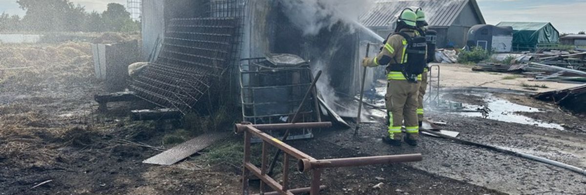 FW Weinheim: Containerbrand in der Bohäckersiedlung unterbricht Familienfest der Weinheimer Feuerwehr