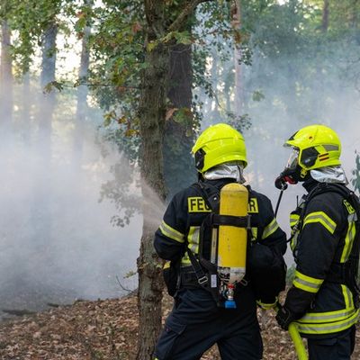 FW Flotwedel: Brennende Jagdhütte in Offensen - Löschzug Wienhausen probt den Ernstfall