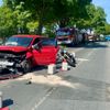 FW Hünxe: Vier Verletzte nach Verkehrsunfall zwischen zwei Pkw und einem Motorrad