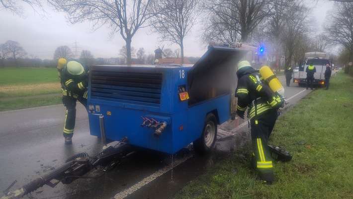 FW-Schermbeck: Brand Kompressoranhänger
