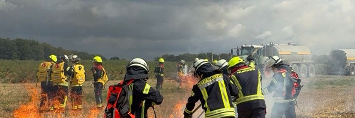 FW-MG: Übungsdienst zur Vegetationsbrandbekämpfung in Hardt und Rasseln