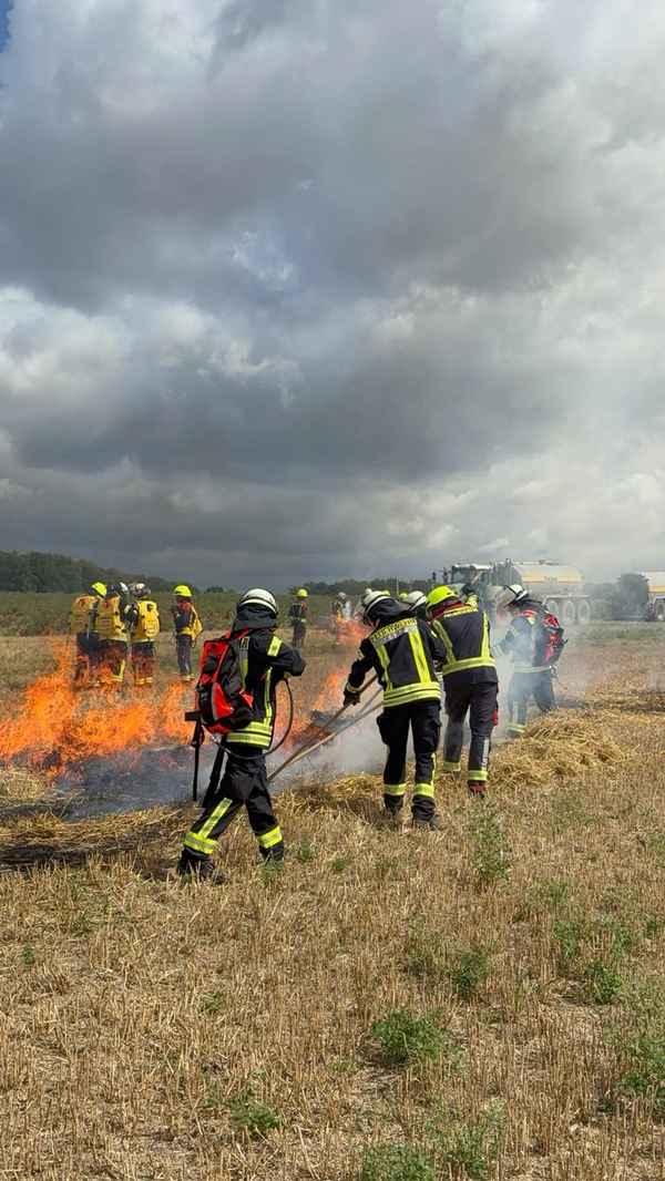 FW-MG: Übungsdienst zur Vegetationsbrandbekämpfung in Hardt und Rasseln