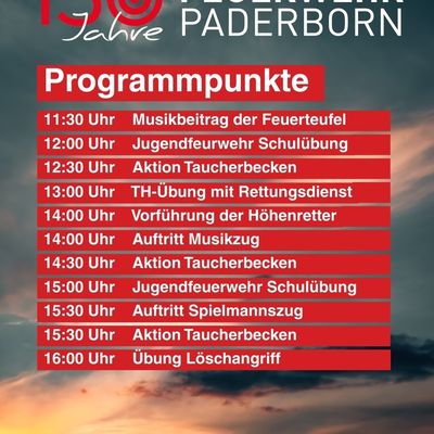 FW Paderborn: Breslauer Str am Sonntag teilweise gesperrt - Tag der offenen Tür der Feuerwehr Paderborn