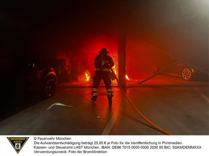 FW-M: Fahrzeugbrand im Parkhaus (Neue Messe)