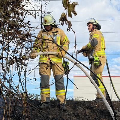 FW Weinheim: Böschungsbrand an Bahnstrecke und Türöffnung beschäftigen Freiwillige Feuerwehr Weinheim