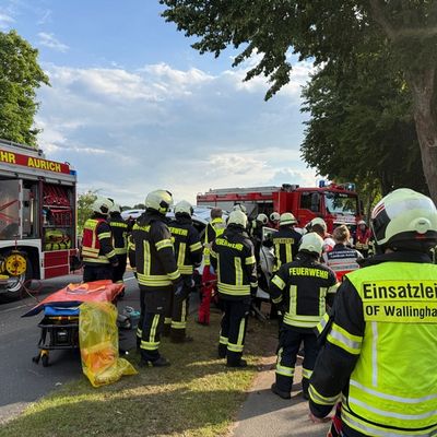 FW-AUR: Fahrerin nach Kollision mit Baum aus PKW geschnitten