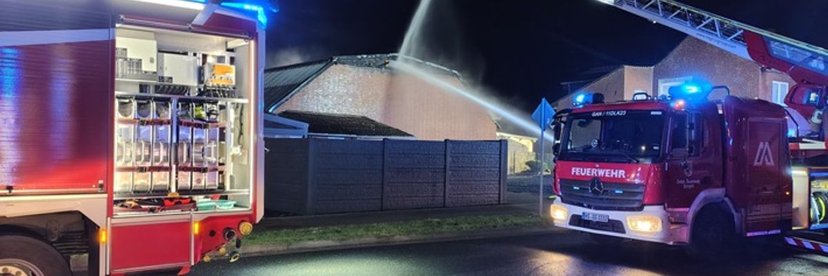 FW Gangelt: Unterstützung bei Großbrand im Selfkant