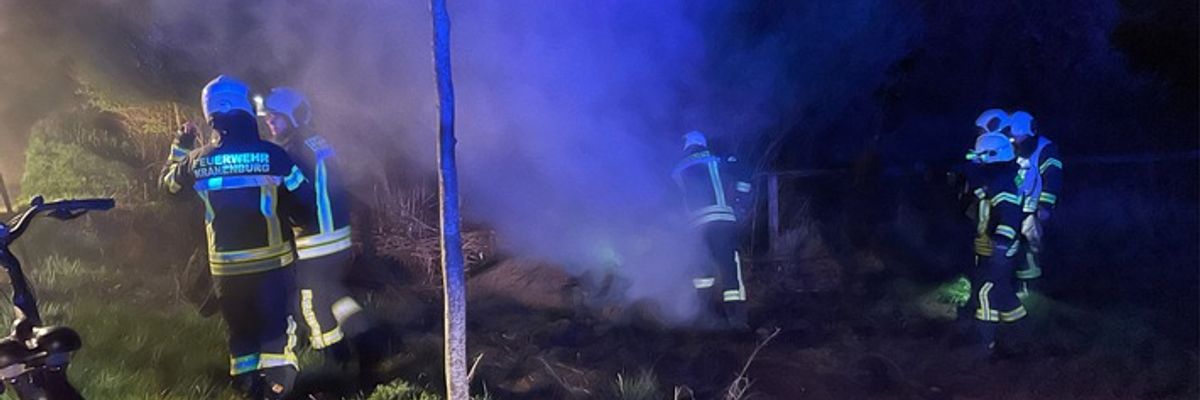 FW Kranenburg: Flächenbrand am Europaradweg