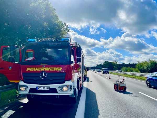 FW Hünxe: Feuerwehreinsatz auf der BAB 3