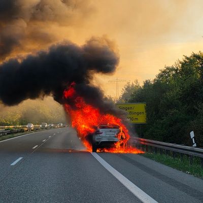 FW-Radolfzell: PKW-Brand auf der B33
