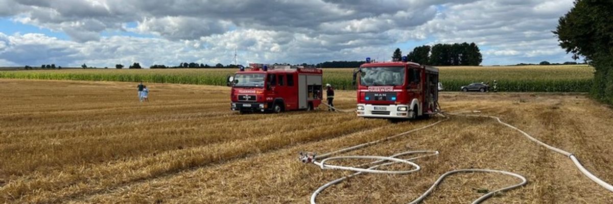 FW Ense: gemeldeter Flächenbrand in Sieveringen / schnelles Eingreifen der Feuerwehr verhindert Schlimmeres