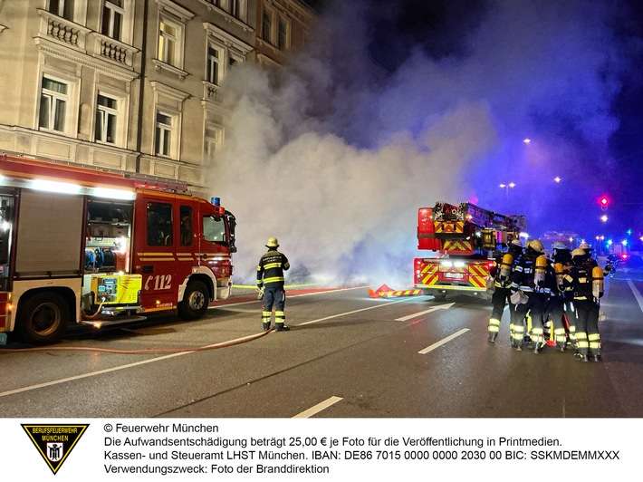 FW-M: Kellerbrand in der Kapuzinerstraße (Isarvorstadt)