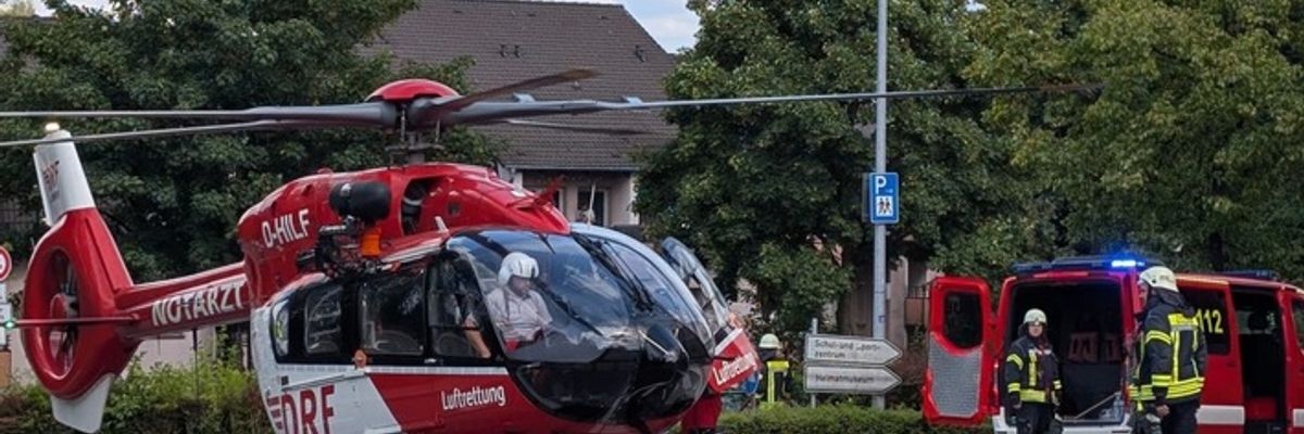 FW-EN: Verkehrsunfall in Breckerfeld: Feuerwehr sichert Hubschrauberlandung