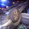 FW Dresden: Verkehrsunfall - Feuerwehr rettet Person aus umgekippten PKW