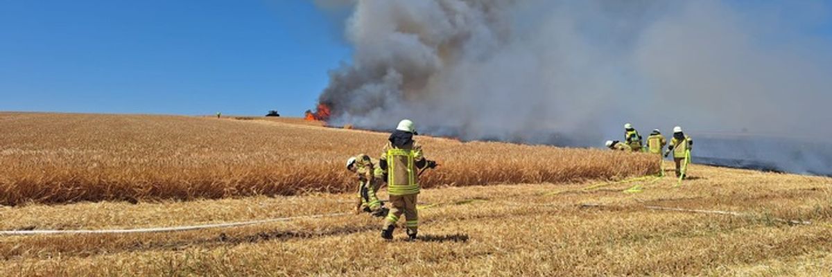 FW Helmstedt: 3 Hektar Getreidfeld in Flammen