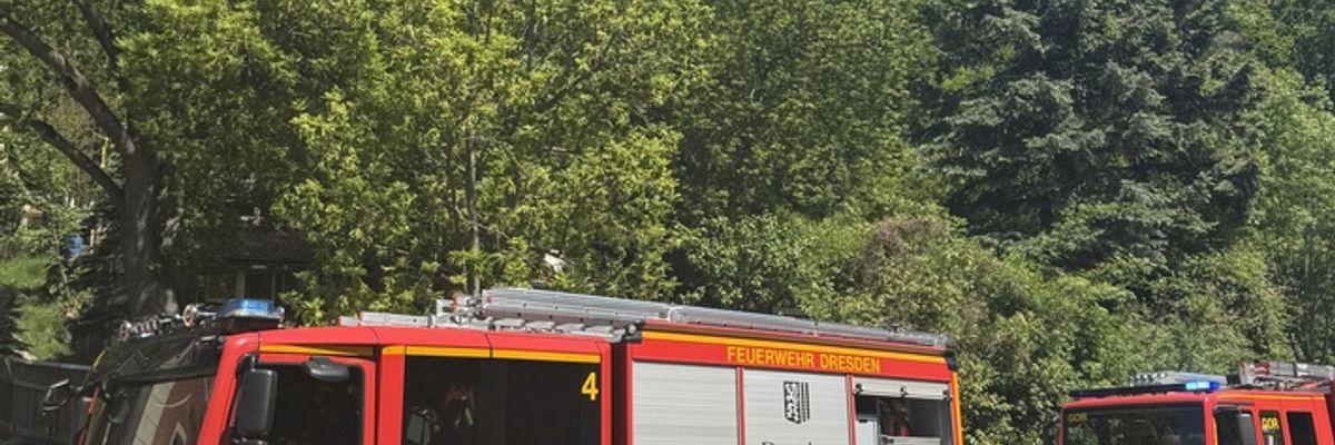 FW Dresden: Vegetationsbrand am Luftbad Dölzschen - rund 300 Quadratmeter Waldboden betroffen