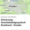 FW Dresden: Entwarnung bezüglich Geruchsbelästigung durch Brandrauch aus der Gorischheide