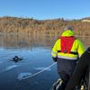FW-E: Wasserrettungseinsatz am Baldeneysee - Eisschicht erschwert Erkundung