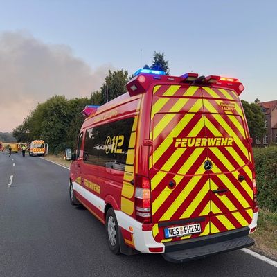 FW Hünxe: Überörtliche Hilfe beim Waldbrand in Sonsbeck