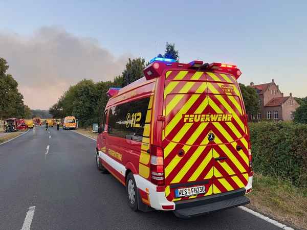 FW Hünxe: Überörtliche Hilfe beim Waldbrand in Sonsbeck