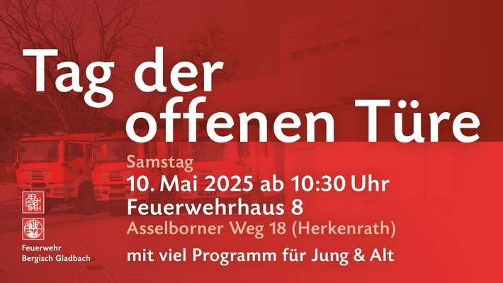 FW-GL: Tag der offenen Tür des Löschzugs 9 - Bensberg im Feuerwehrhaus 8 in Herkenrath - Erlebnisreicher Aktionstag für die ganze Familie