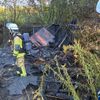 FW Bremerhaven: Gartenlaube in Vollbrand - einer Person verletzt