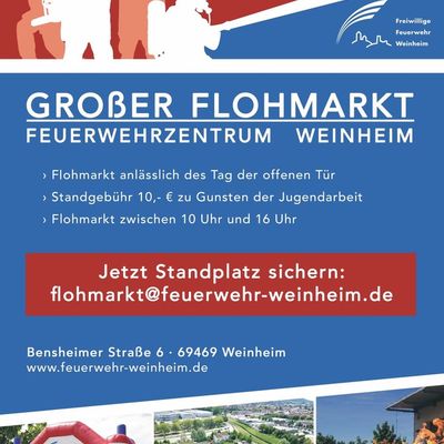 FW Weinheim: Großer Flohmarkt beim Tag der offenen Tür der Feuerwehr Weinheim - jetzt Standplatz sichern