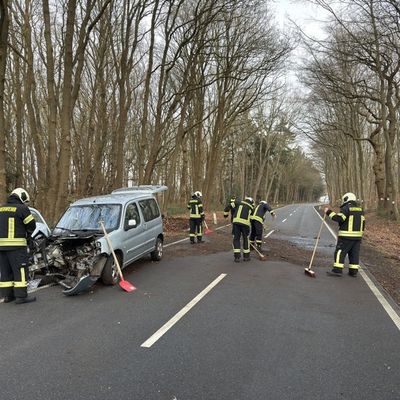 FW-AUR: Baum-Aufprall reißt Motorblock aus PKW