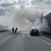 FW-DO: Pkw-Brand auf der B236 in Fahrtrichtung Schwerte vor dem Berghofer Tunnel