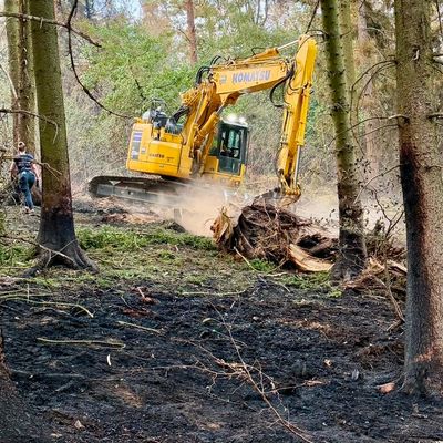 FW-RS: Einsatz der Bereitschaft 5 beim Waldbrand im Hürtgenwald beendet
