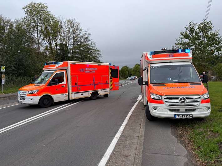 FW-MK: Verkehrsunfall in Rheinen sowie 10 weitere Einsätze in einer Dienstschicht