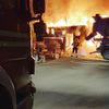 FW-M: Mehrere Baucontainer in Flammen (Lerchenau)