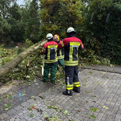 FW Überlingen: Heftiges Unwetter fordert Feuerwehr und führt zu 72 Einsätzen innerhalb kurzer Zeit / umgestürzte Bäume / vollgelaufene Keller / blockierte Fahrbahnen / abgedeckte Häuser