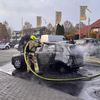 FW Gronau: Brand eines Fahrzeugs in einer Werkstatt und ein arbeitsreicher Tag für die Feuerwehr