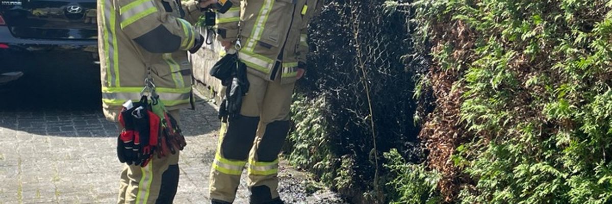 FW Lehrte: Gasbrenner setzt Hecke in Brand