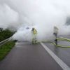 FW Sonsbeck: PKW-Brand auf der A57