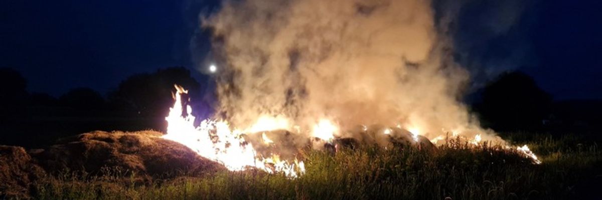 FW Reichenau: Brennende Riedballen auf Ackerfläche abgelöscht - 28.06.2026