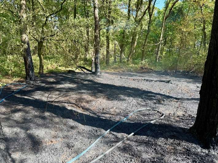 FW Hünxe: Waldbrand in Hünxe