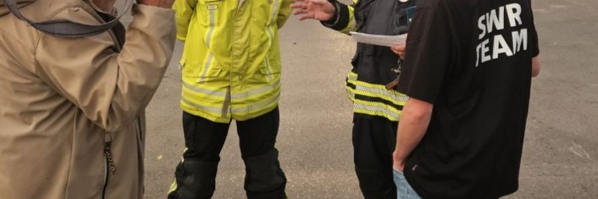 KFV Sigmaringen: Brand auf dem Firmengelände eines Entsorgungsfachbetriebes in Bad Saulgau