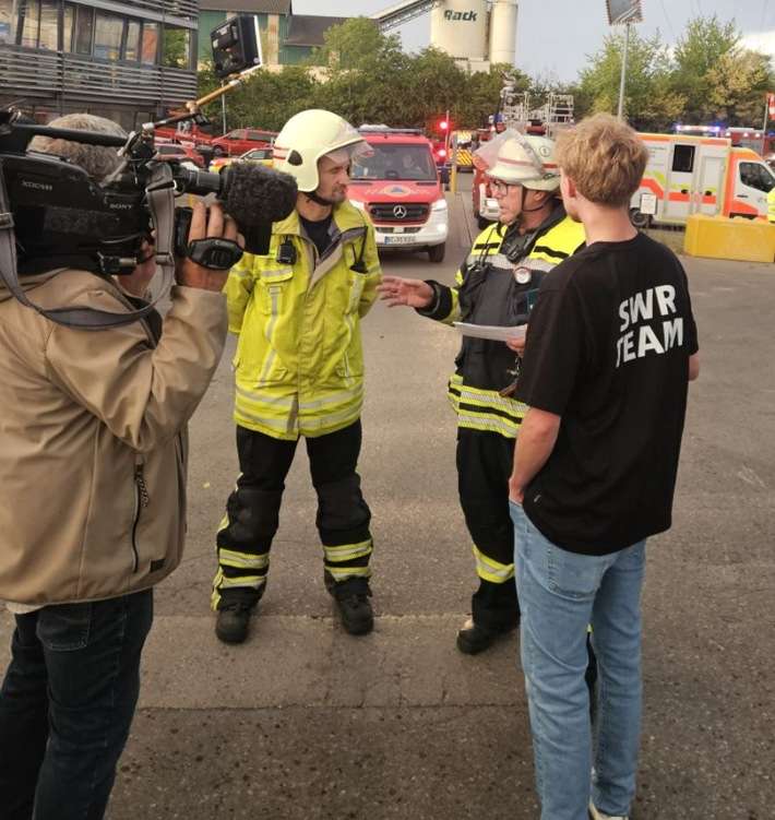 KFV Sigmaringen: Brand auf dem Firmengelände eines Entsorgungsfachbetriebes in Bad Saulgau