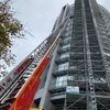 FW Dresden: Dach des World-Trade-Centers gerät in Brand