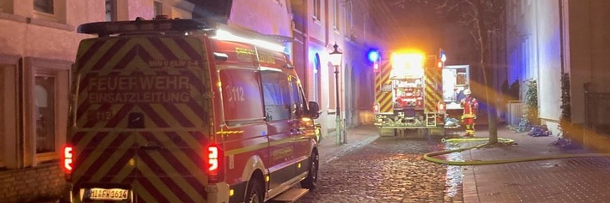 FW Minden: Feuer in Stadtbibliothek