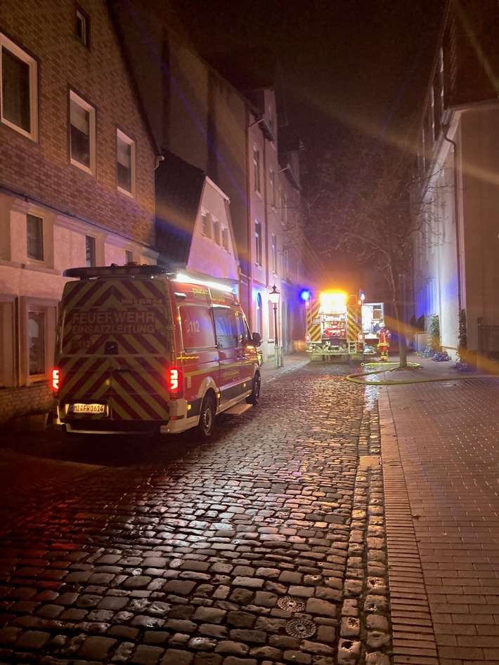 FW Minden: Feuer in Stadtbibliothek