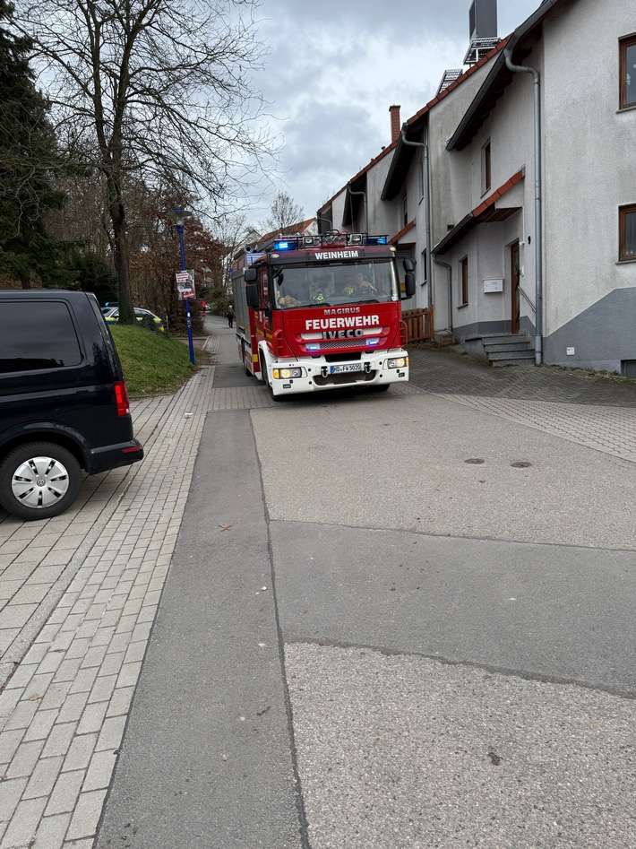 FW Weinheim: Brandmeldeanlage im Pilgerhaus löst aus. Angebranntes Popcorn als Ursache