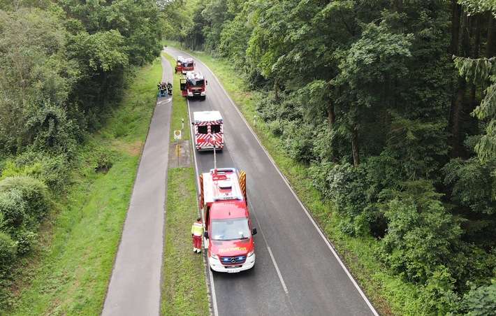 FFW Schwalmtal: F2 - Brennt Kleingebäude: Schwalmtaler Feuerwehr unterstützt bei Einsatz in Niederkrüchten